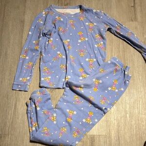 Blue Kids Pajamas with Floral Print